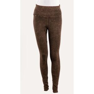 Pat‎ Dahnke Acid Washed High Rise Western Acid Brown Leggings Womens Size Small
